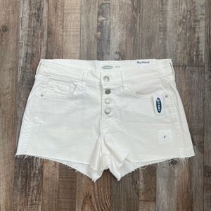 Old Navy White Boyfriend Shorts Size 4